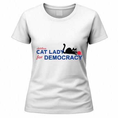 Childless Cat Lady Voting Election 2024 Usa Women's T-Shirt