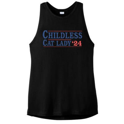 Childless Cat Lady Voting Election 2024 Usa Ladies PosiCharge Tri-Blend Wicking Tank