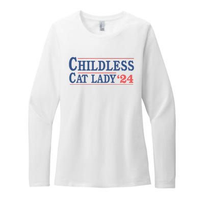 Childless Cat Lady Voting Election 2024 Usa Womens CVC Long Sleeve Shirt