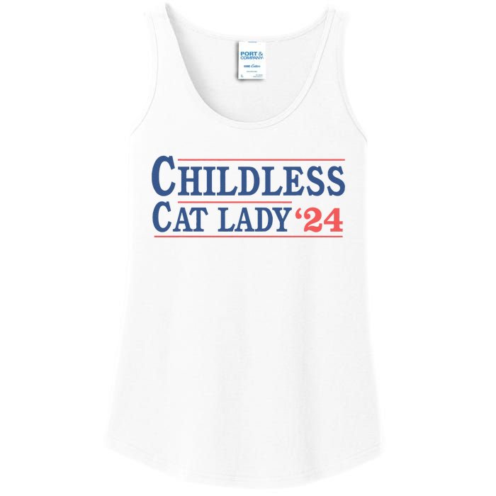 Childless Cat Lady Voting Election 2024 Usa Ladies Essential Tank