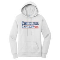 Childless Cat Lady Voting Election 2024 Usa Women's Pullover Hoodie