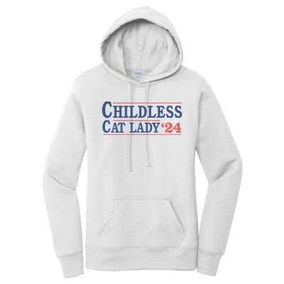 Childless Cat Lady Voting Election 2024 Usa Women's Pullover Hoodie