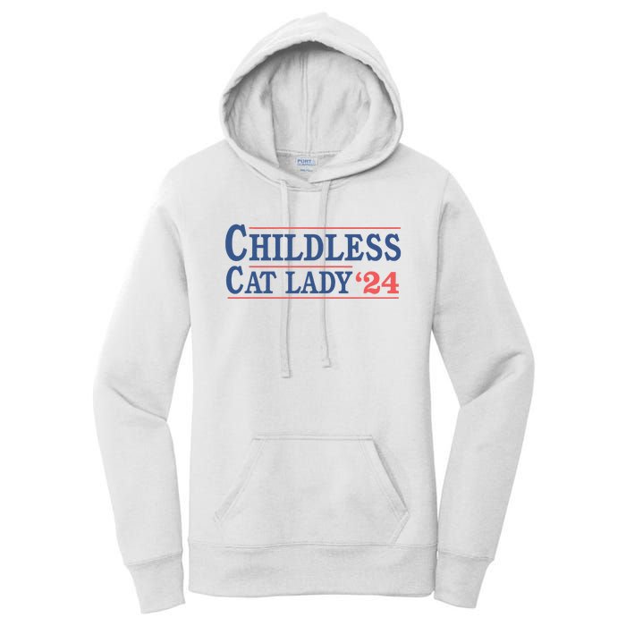 Childless Cat Lady Voting Election 2024 Usa Women's Pullover Hoodie