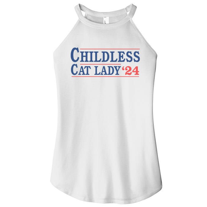 Childless Cat Lady Voting Election 2024 Usa Women's Perfect Tri Rocker Tank