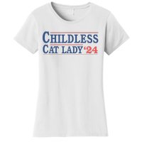 Childless Cat Lady Voting Election 2024 Usa Women's T-Shirt