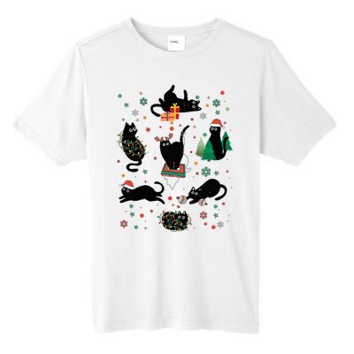 Cute Christmas Light Cat Funny Cat Lover Merry Christmas Tall Fusion ChromaSoft Performance T-Shirt