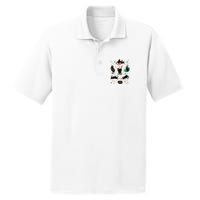 Cute Christmas Light Cat Funny Cat Lover Merry Christmas PosiCharge RacerMesh Polo