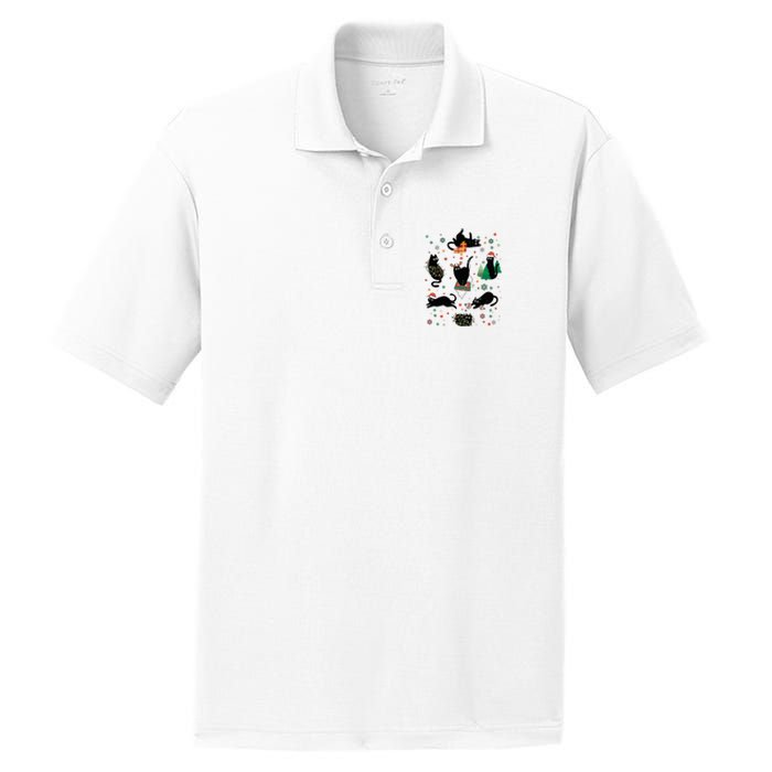 Cute Christmas Light Cat Funny Cat Lover Merry Christmas PosiCharge RacerMesh Polo