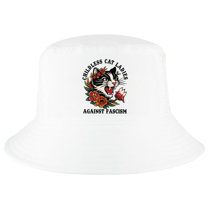 Childless Cat Ladies Against Fascism Feminist Cool Comfort Performance Bucket Hat