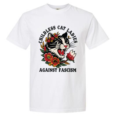 Childless Cat Ladies Against Fascism Feminist Garment-Dyed Heavyweight T-Shirt