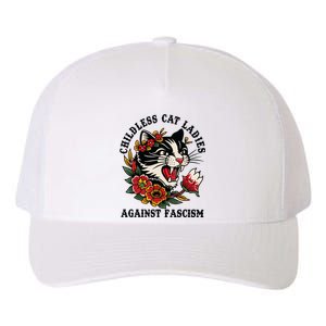 Childless Cat Ladies Against Fascism Feminist Yupoong Adult 5-Panel Trucker Hat