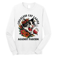 Childless Cat Ladies Against Fascism Feminist Long Sleeve Shirt