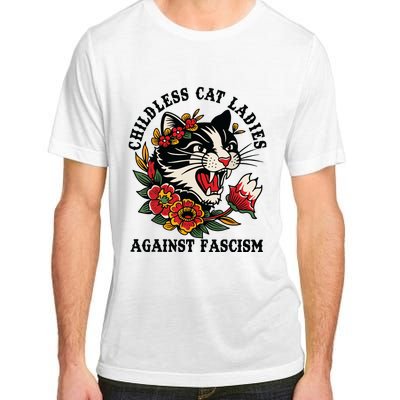 Childless Cat Ladies Against Fascism Feminist Adult ChromaSoft Performance T-Shirt