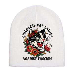 Childless Cat Ladies Against Fascism Feminist Short Acrylic Beanie