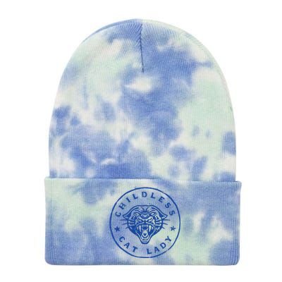 Childless Cat Lady Brave Proud Independent Apparel Tie Dye 12in Knit Beanie