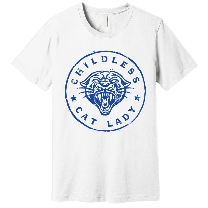 Childless Cat Lady Brave Proud Independent Apparel Premium T-Shirt