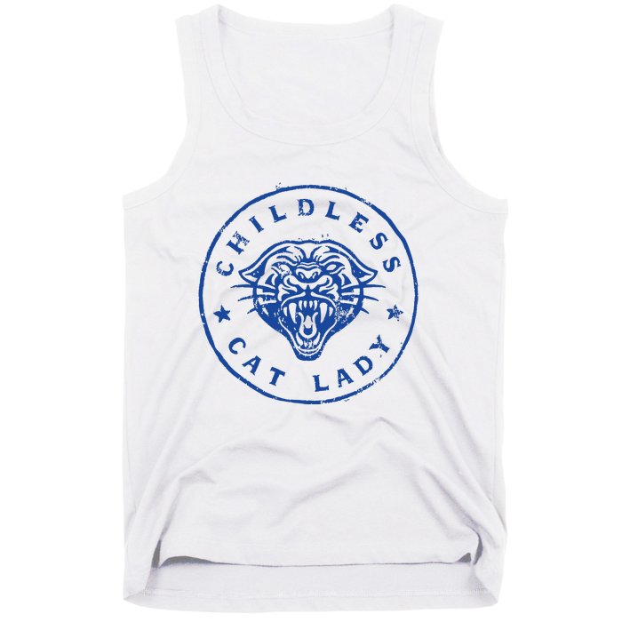 Childless Cat Lady Brave Proud Independent Apparel Tank Top