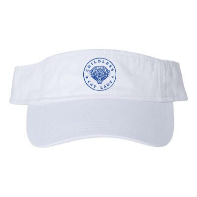 Childless Cat Lady Brave Proud Independent Apparel Valucap Bio-Washed Visor