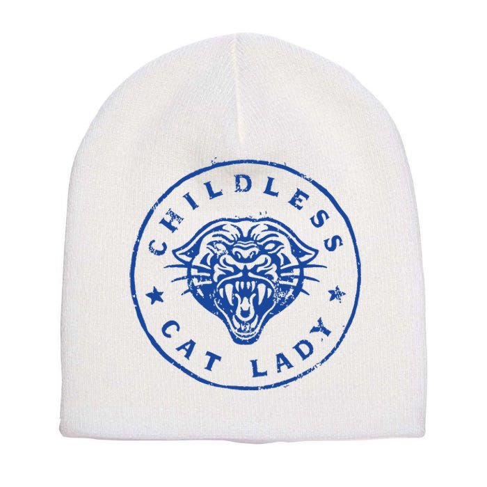 Childless Cat Lady Brave Proud Independent Apparel Short Acrylic Beanie