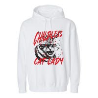 Childless Cat Lady Kamala For President 2024 Garment-Dyed Fleece Hoodie