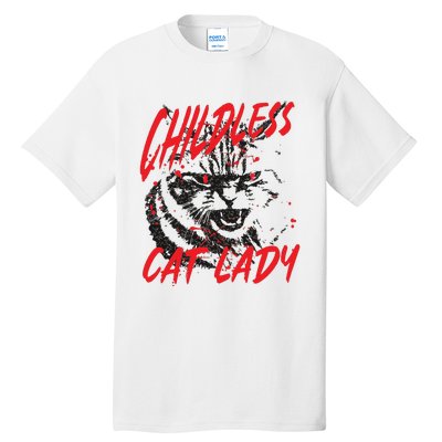 Childless Cat Lady Kamala For President 2024 Tall T-Shirt