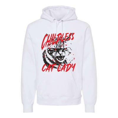 Childless Cat Lady Kamala For President 2024 Premium Hoodie