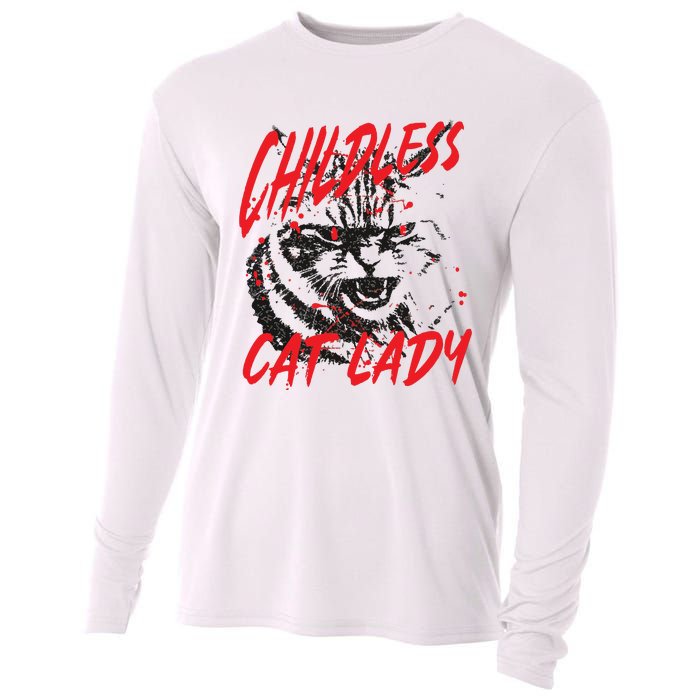 Childless Cat Lady Kamala For President 2024 Cooling Performance Long Sleeve Crew