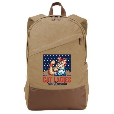 Childless Cat Ladies Cotton Canvas Backpack