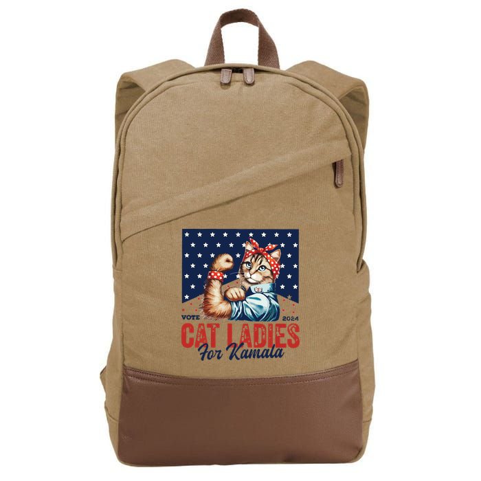 Childless Cat Ladies Cotton Canvas Backpack