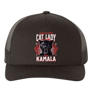 Childless Cat Lady For Kamala Harris 2024 President Election Yupoong Adult 5-Panel Trucker Hat