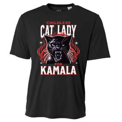 Childless Cat Lady For Kamala Harris 2024 President Election Cooling Performance Crew T-Shirt