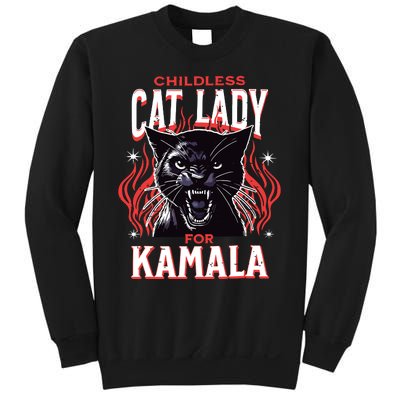 Childless Cat Lady For Kamala Harris 2024 President Election Sweatshirt