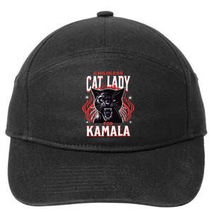 Childless Cat Lady For Kamala Harris 2024 President Election 7-Panel Snapback Hat