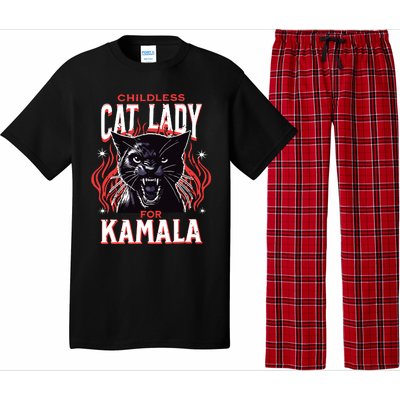 Childless Cat Lady For Kamala Harris 2024 President Election Pajama Set