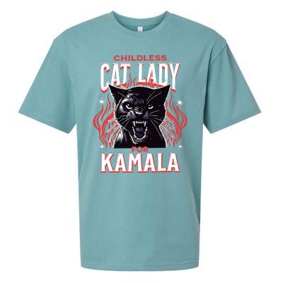 Childless Cat Lady For Kamala Harris 2024 President Election Sueded Cloud Jersey T-Shirt