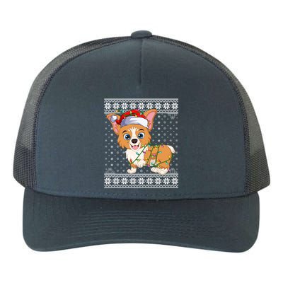 Corgi Christmas Lights Ugly Sweater Santa Welsh Corgi Xmas Gift Yupoong Adult 5-Panel Trucker Hat