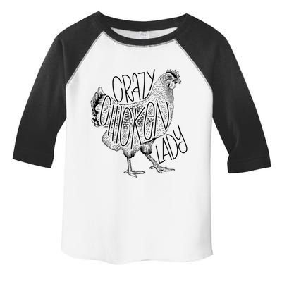 Crazy Chicken Lady Funny Farm Lady Toddler Fine Jersey T-Shirt