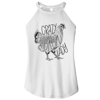 Crazy Chicken Lady Funny Farm Lady Women’s Perfect Tri Rocker Tank