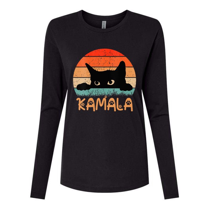 Childless Cat Ladies For Kamala Retro 2024 Womens Cotton Relaxed Long Sleeve T-Shirt