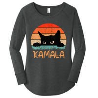 Childless Cat Ladies For Kamala Retro 2024 Women's Perfect Tri Tunic Long Sleeve Shirt