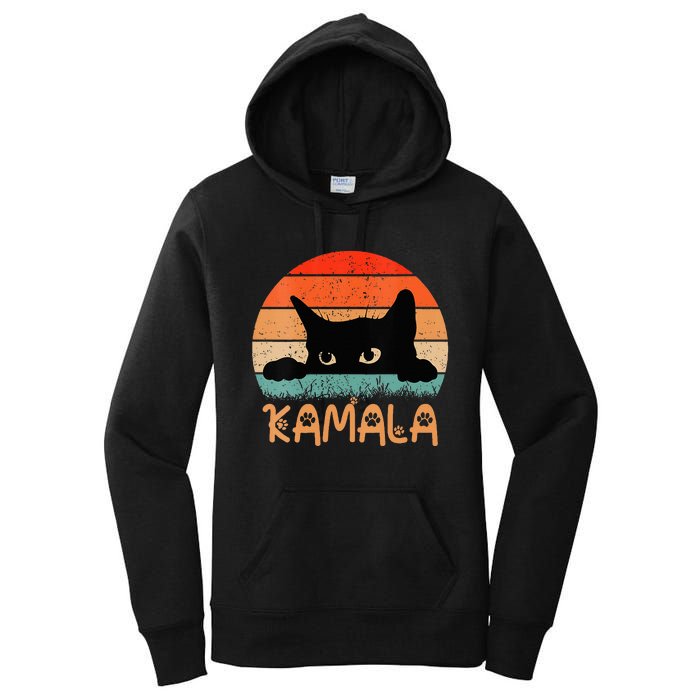 Childless Cat Ladies For Kamala Retro 2024 Women's Pullover Hoodie