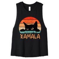 Childless Cat Ladies For Kamala Retro 2024 Women's Racerback Cropped Tank