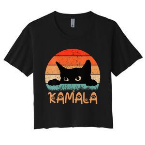 Childless Cat Ladies For Kamala Retro 2024 Women's Crop Top Tee