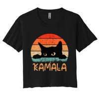 Childless Cat Ladies For Kamala Retro 2024 Women's Crop Top Tee