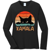 Childless Cat Ladies For Kamala Retro 2024 Ladies Long Sleeve Shirt