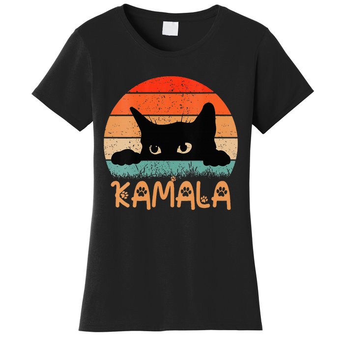 Childless Cat Ladies For Kamala Retro 2024 Women's T-Shirt