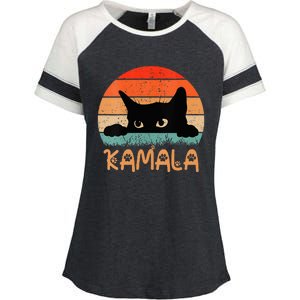 Childless Cat Ladies For Kamala Retro 2024 Enza Ladies Jersey Colorblock Tee