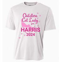 Childless Cat Lady For Harris 2024 Cat Lovers Kamala Harris 2024 Cooling Performance Crew T-Shirt