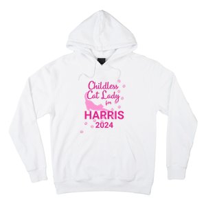 Childless Cat Lady For Harris 2024 Cat Lovers Kamala Harris 2024 Hoodie