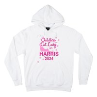 Childless Cat Lady For Harris 2024 Cat Lovers Kamala Harris 2024 Hoodie